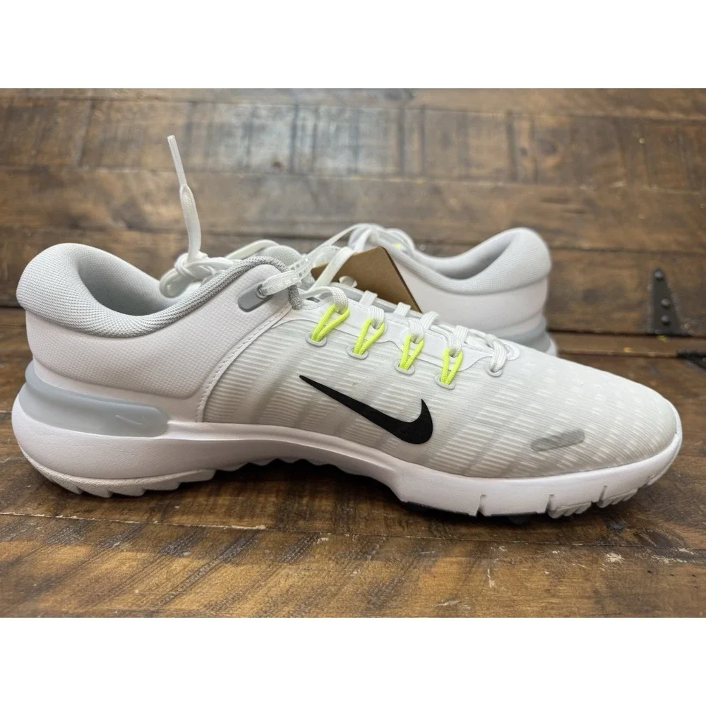 Nike Men's Free Golf NN Golf Shoes WIDE White Black Pure Platinum FQ7875-101 NEW